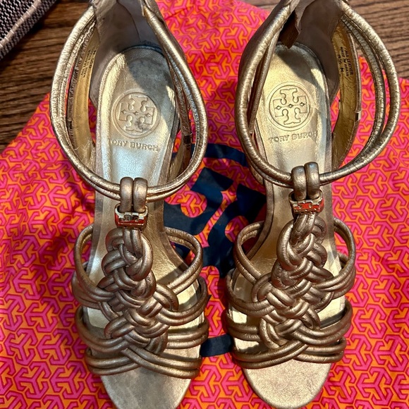 Tory Burch size 8.5 braided strappy heel - Picture 4 of 5